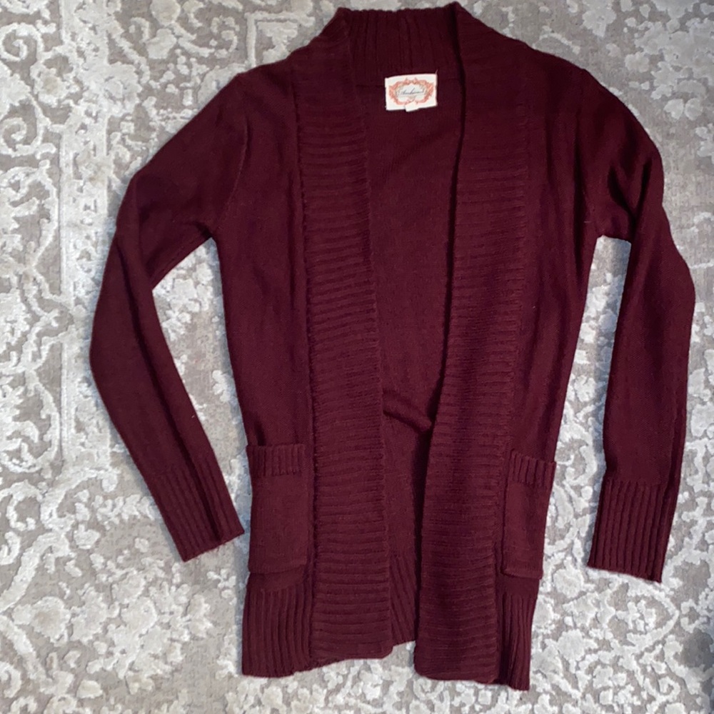 Burgundy cardigan